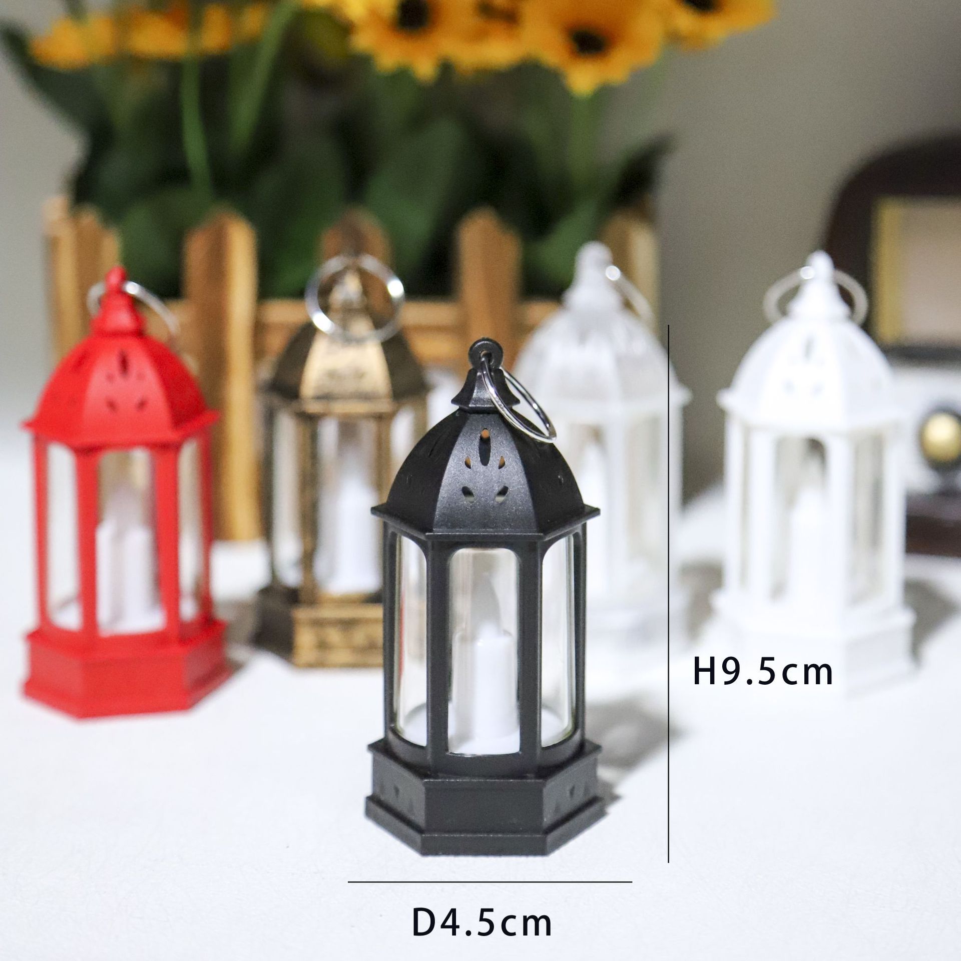 Desk Setup Lamp - ไฟบรรยากาศสร้างสรรค์ขนาดเล็ก ไฟเทียนอิเล็กทรอนิกส์สไตล์เรโทรสำหรับคริสต์มาส ของตกแต่งเชิงเทียน โคมไฟน้ำมันขนาดเล็กสำหรับตั้งโต๊ะ