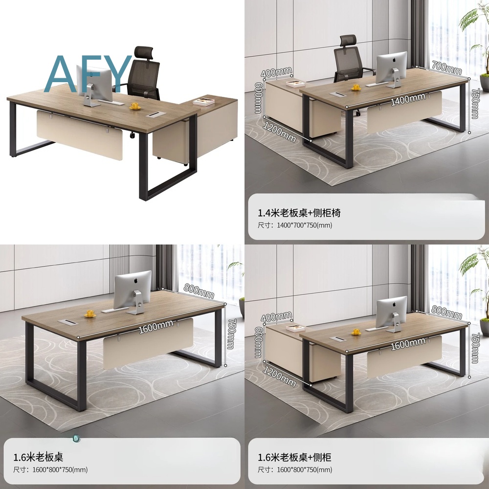 Desk Setup L Shaped - ชุดโต๊ะทำงานผู้บริหารสำหรับสถานีทำงานในสำนักงาน พร้อมเก้าอี้ตามหลักสรีรศาสตร์ โต๊ะรูปตัว L ทันสมัย ชุดเฟอร์นิเจอร์สำนักงานที่บ้าน