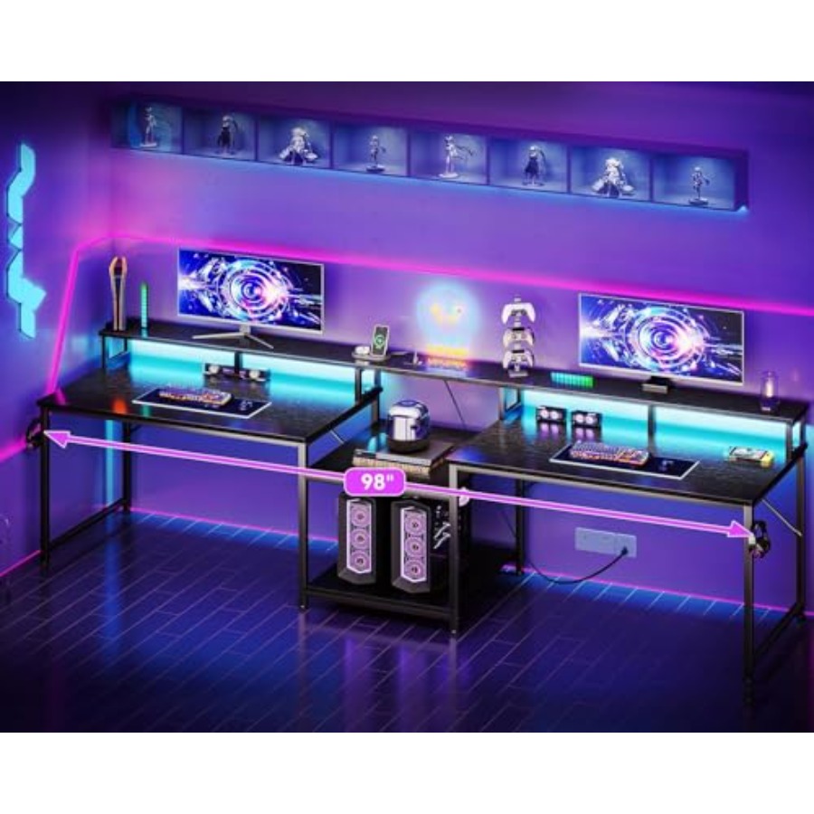 โต๊ะสำหรับเล่นเกมสำหรับ 2 คน ค - Desk Setup L Shaped บทวิจารณ์และราคา