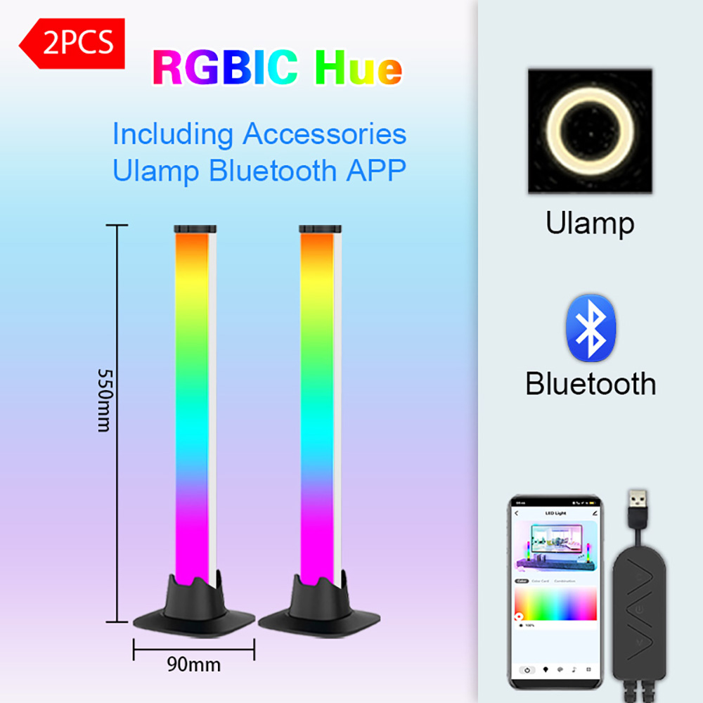 แถบไฟ LED RGB พร้อมระบบบลูทูธ  - Desk Setup With Tv บทวิจารณ์และราคา