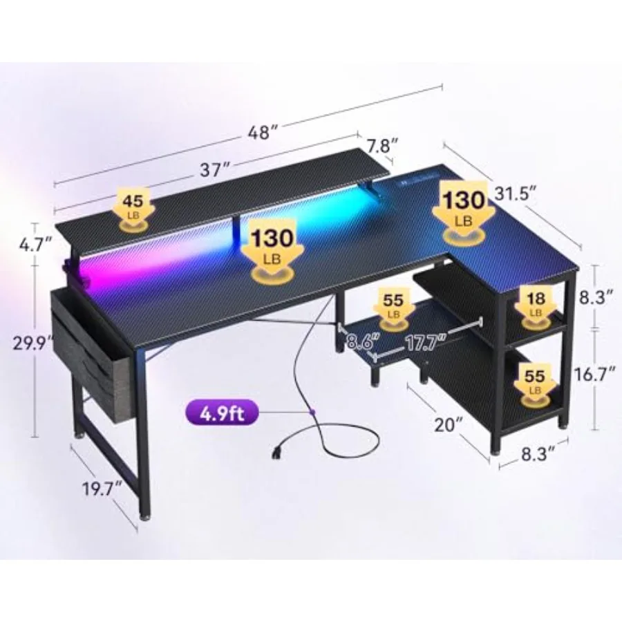โต๊ะทำงานรูปตัวแอลสำหรับเล่นเก - Desk Setup L Shaped บทวิจารณ์และราคา