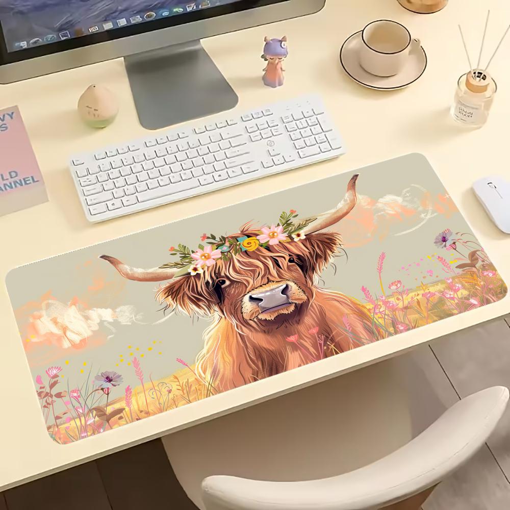 แผ่นรองเมาส์ลายวัวไฮแลนด์วินเท - Desk Setup Pc And Laptop บทวิจารณ์และราคา