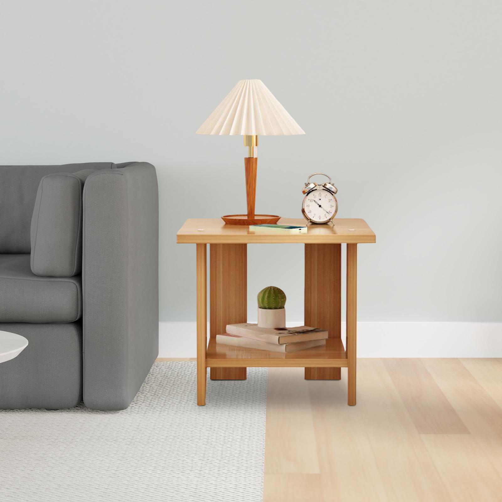 โต๊ะข้างไม้สองชั้นอเนกประสงค์  - Desk Setup Minimalist บทวิจารณ์และราคา