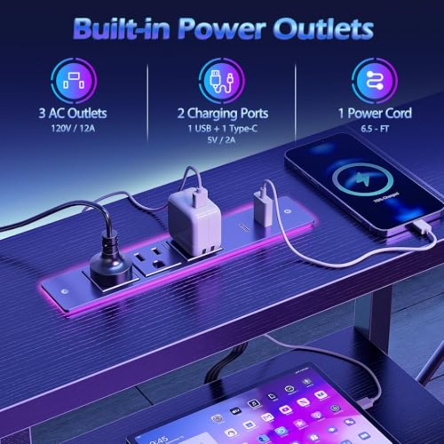 โต๊ะเกมมิ่งรูปตัวแอล ขนาด 49 น - Desk Setup L Shaped บทวิจารณ์และราคา