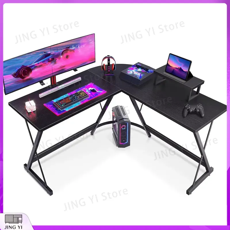 โต๊ะเล่นเกมรูปตัว L พร้อมขาตั้ - Desk Setup L Shaped บทวิจารณ์และราคา