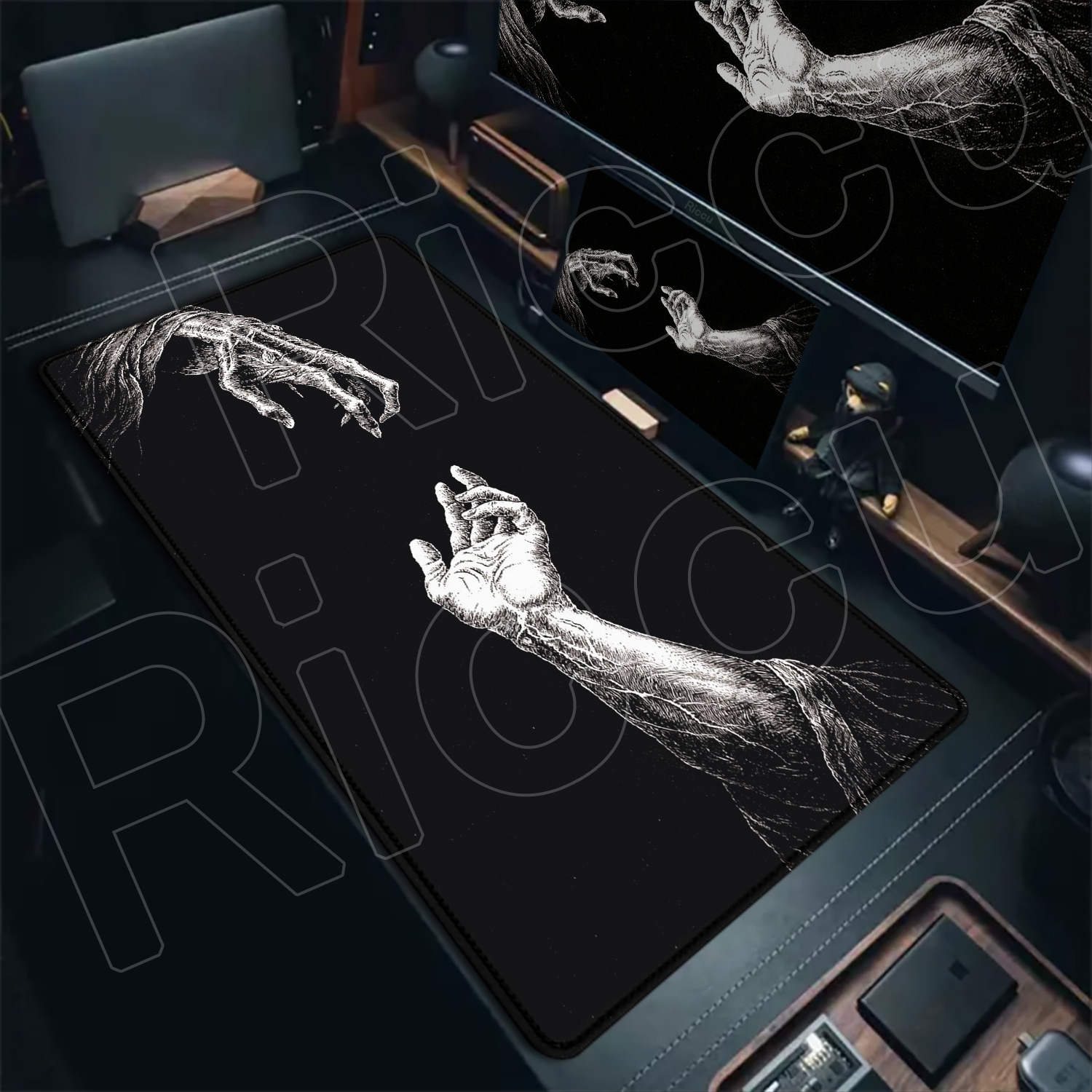 แผ่นรองเมาส์ลายศิลปะโกธิคสีดำข - Desk Setup Pc And Laptop บทวิจารณ์และราคา