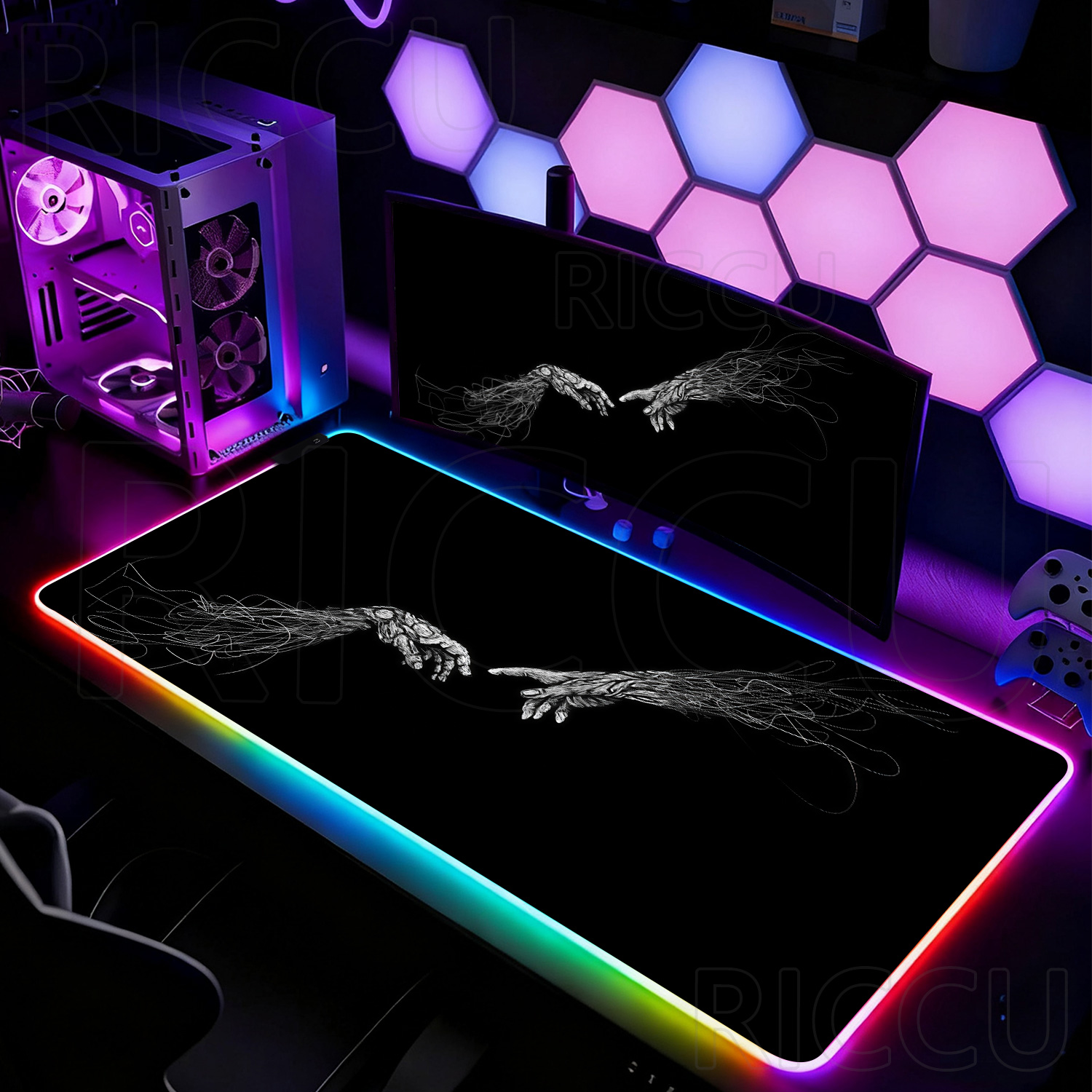 แผ่นรองเมาส์ RGB XXL HD ขนาดให - Desk Setup Pc And Laptop บทวิจารณ์และราคา